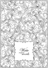 Floral pattern. Flower background. Floral Pattern with hand-draw