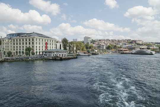 Shangri-La Hotel and Pier in Besiktas district of Istanbul Turke