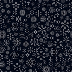vector snowflakes seamless pattern