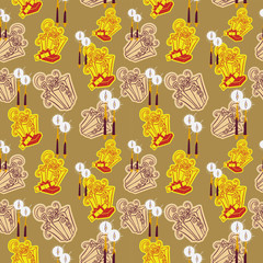 Gift box, vector image seamless background