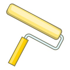 Paint roller icon. Cartoon illustration of paint roller vector icon for web design