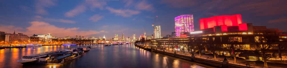 London panorama after sunset