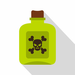 Poison icon. Flat illustration of poison vector icon for web