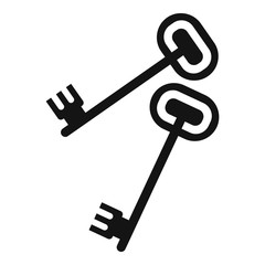 Keys icon. Simple illustration of keys vector icon for web