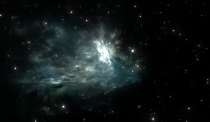 Weltraumhintergrund mit Nebel und Sternen © Peter Jurik