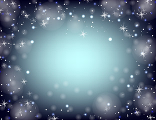  Christmas background with snowflakes and place for text.