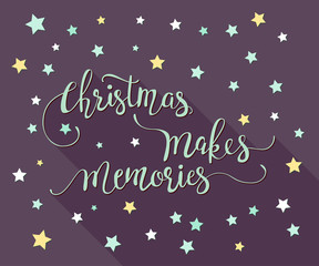 Fototapeta na wymiar Vector handdrawn Christmas lettering.
