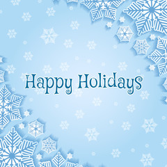 Naklejka na ściany i meble Holidays background with snowflakes. Christmas or new year wallpaper vector illustration
