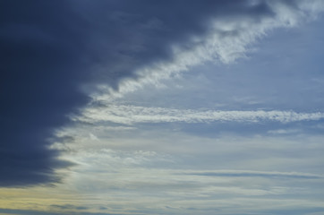 Fototapeta premium blue sky with dark clouds