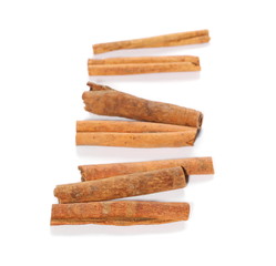 cinnamon stick spice isolated on white