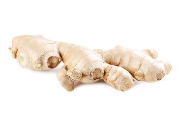 Ginger root isolated on a white