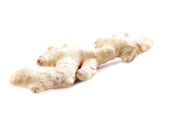 Ginger root isolated on a white