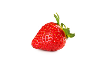 Strawberry isolated on a white, close up