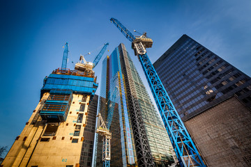 Fototapeta na wymiar Building skyscapers in London