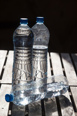 drinking water in plastic bottles