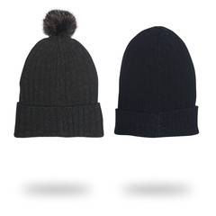 male and female hats isolated on white