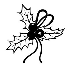 Christmas holly bouquet