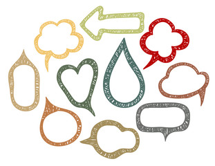 Doodle Style Speech Bubbles