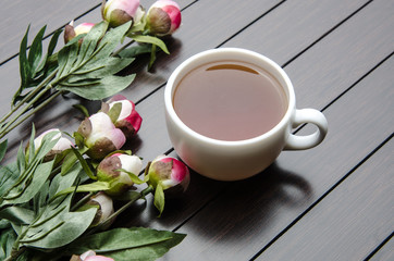 Cup of tea in catering concept