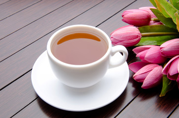 Cup of tea in catering concept