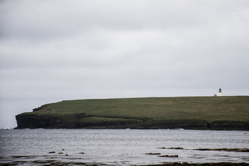 Lighthouse Brough of Birsay Island Orkney Scotland UK Seaside