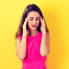 Obraz premium Young woman feeling stressed