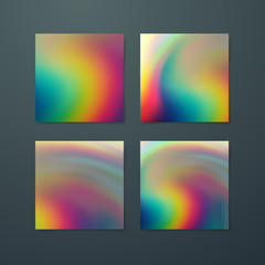 Fototapeta premium Fluid iridescent multicolored background.