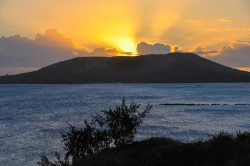 Sunset on Nacula Island in Fiji