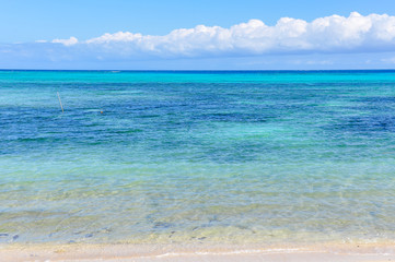 Fototapeta na wymiar Colorful sea in Nacula Island in Fiji