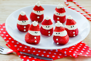 Strawberry santa festive Christmas treat