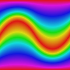 Smooth gradient rainbow wave design background