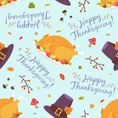 vector thanksgiving pattern seamless pattern