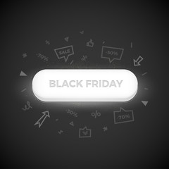 White button with black friday text