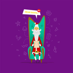 Santa Claus vector illustration.