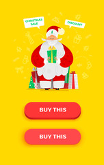 Santa Claus vector illustration.