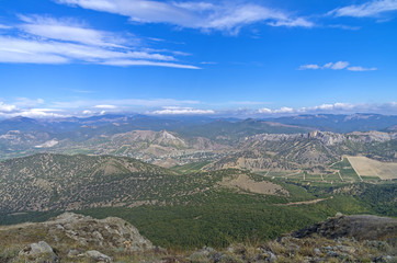 Fototapeta na wymiar View from the top of Mount Ai-George. Crimea, September.
