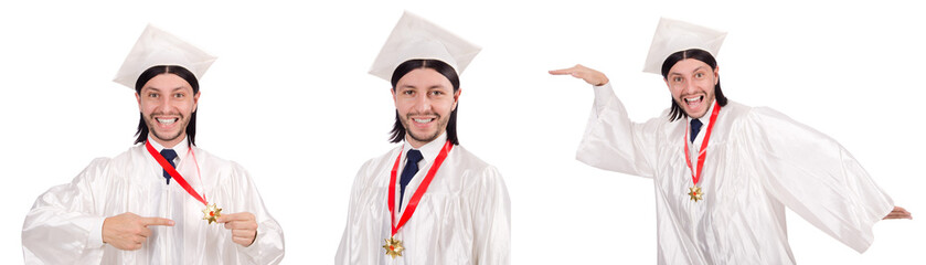 Young man ready for university graduation