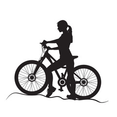 Fototapeta na wymiar Girl on bike