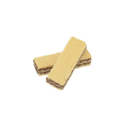 Wafers with chocolate isolated on white background..
