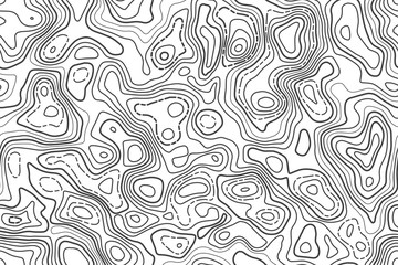 Fototapeta premium Seamless pattern topographic map background. Vector illustration.