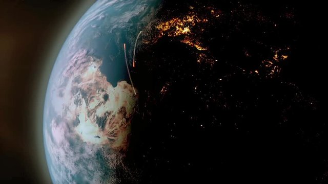 3d Earth rotation from space