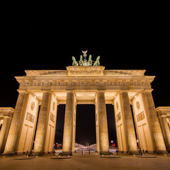 Brandeburg gate at night, Berlin, Germany