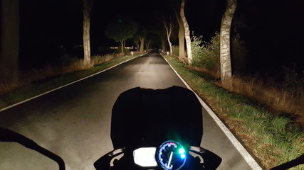 Nachtfahrt Motorrad
