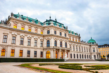 Belvedere palace and garden in Vienna, Austria