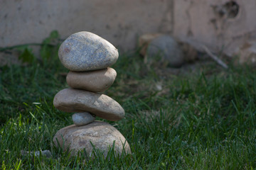 Fototapeta na wymiar Stacked Rocks Zen Peace