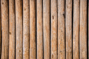 Bamboo Wood Pole Fence Wall Lifestyle Background Horizontal