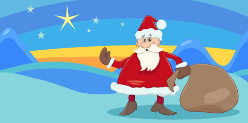 greeting card with santa