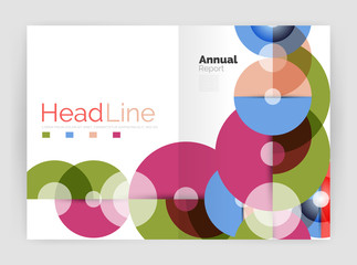 Circle annual report templates, business flyers