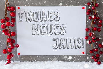 Fototapeta na wymiar Label, Snowflakes, Christmas Decoration, Neues Jahr Means New Year