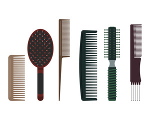 Hairdressing comb vector illustration - obrazy, fototapety, plakaty